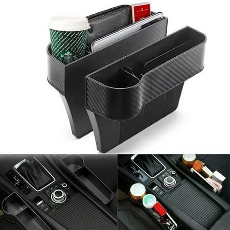 Car Side Seat Gap Catcher Filler Storage Box Pocket Organizer Phone Cup  Holder